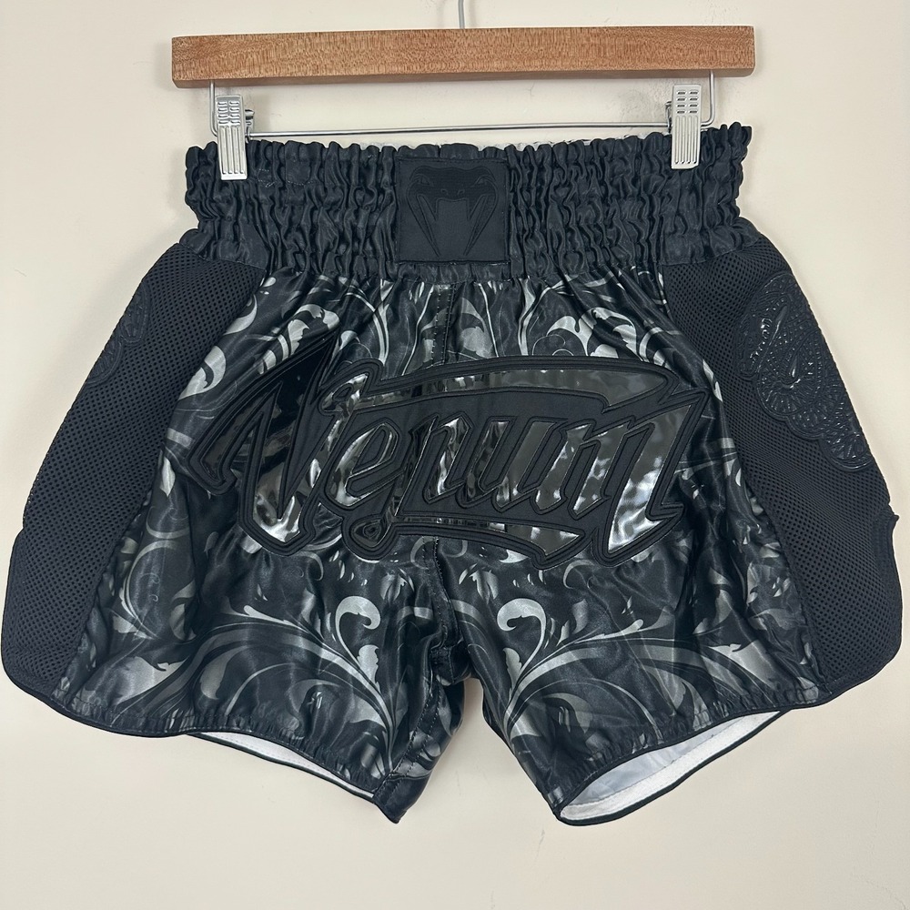 Venum Absolute 2.0 Muay Thai Shorts Black Boxing Side Slit Men Large (S) Read